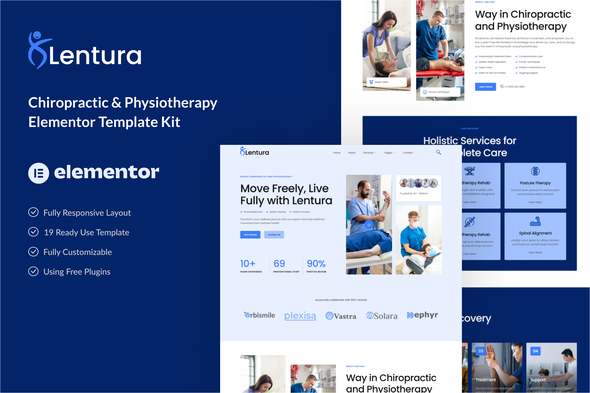 Lentura - Chiropractic & Physiotherapy Elementor Template Kit