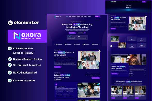 Noxora —  Digital Marketing Agenc Elementor Template Kit