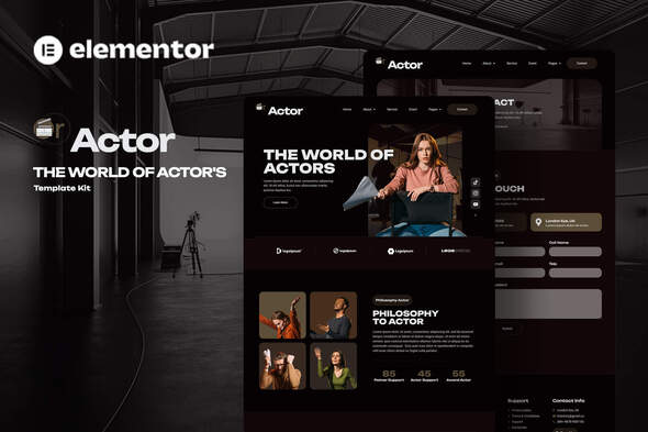 Oractor - Actor Agency Elementor Template Kit