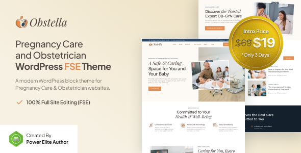 Obstella – Pregnancy Care & Obstetrician FSE WordPress Theme
