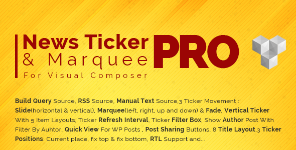 Pro News Ticker & Marquee for Visual Composer