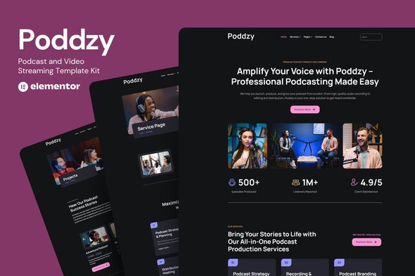 Podzzy - Podcast and Video Streaming Elementor Kit
