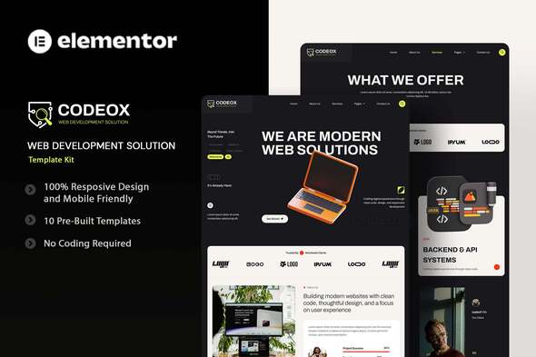 Codeox - Web Development Solution Elementor Template Kit