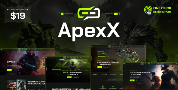 ApexX - Esports & Gaming WordPress Theme