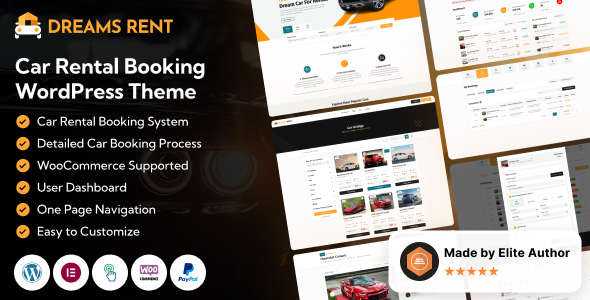 Dreams Rent - Car Rental Booking WordPress Theme