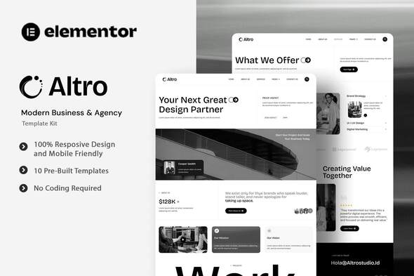 Altro - Modern Business & Agency Elementor Template Kit