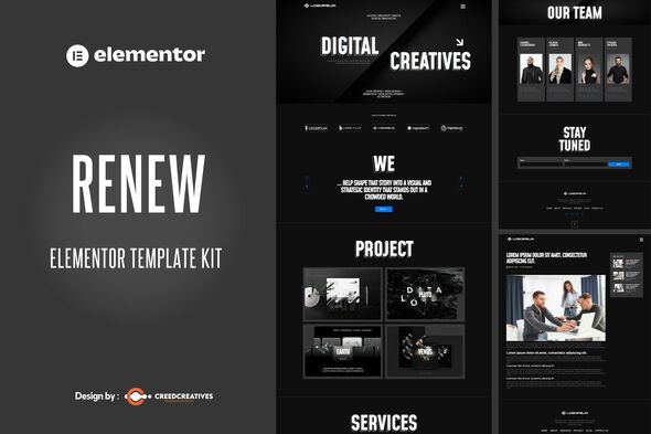 Renew - Creative Digital Agency Elementor Pro Template Kit