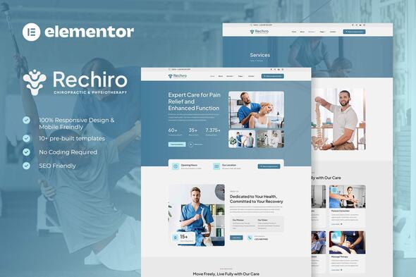 Rechiro - Chiropractic & Physiotherapy Elementor Template Kit