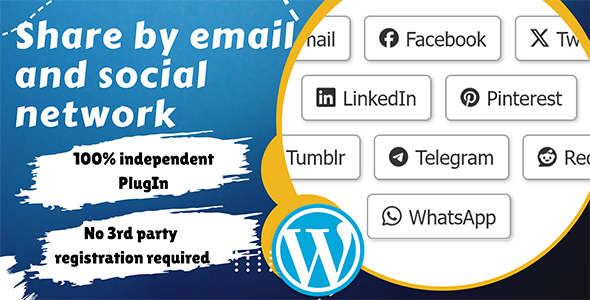 Share by email and social network - an independent sharing tool for WordPress