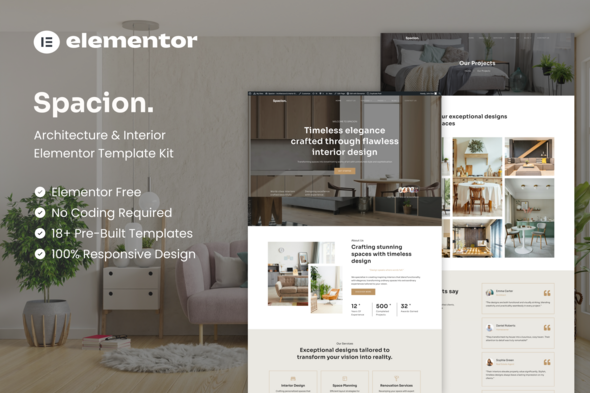 Spacion - Architecture & Interior Elementor Template Kit