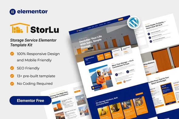StorLu - Storage Service Elementor Template Kit