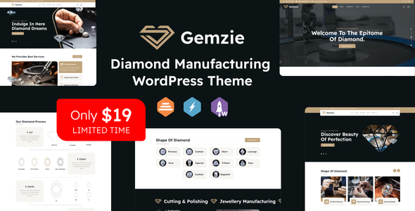 Gemzie - Diamond Manufacturing WordPress Theme