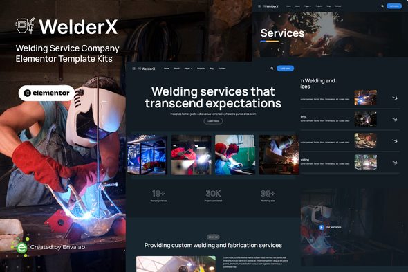 WelderX - Welding Services Elementor Pro Tempalate Kit