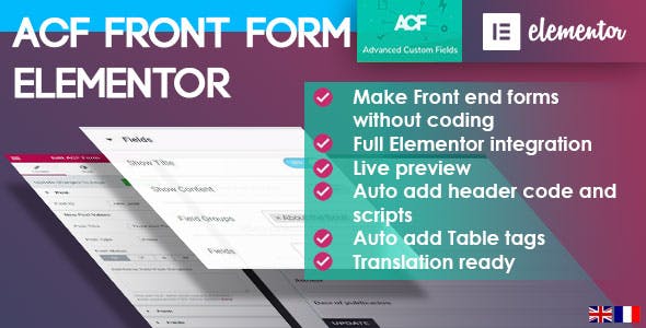 ACF Front Form for Elementor