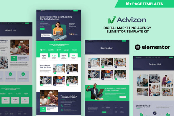 Advizon - Digital Marketing Agency Elementor Template Kit