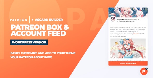 Patreon Box and About Feed