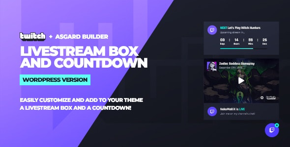 Twitch LiveStream Box and Countdown