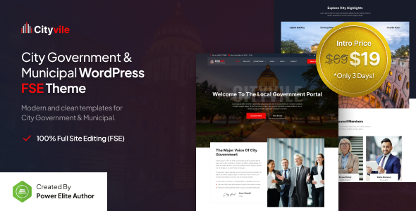 Cityvile – City Government & Municipal FSE WordPress Theme