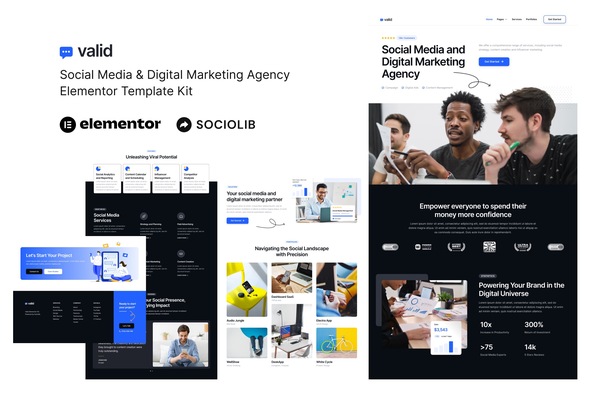 Valid - Social Media & Digital Marketing Agency Elementor Template Kit