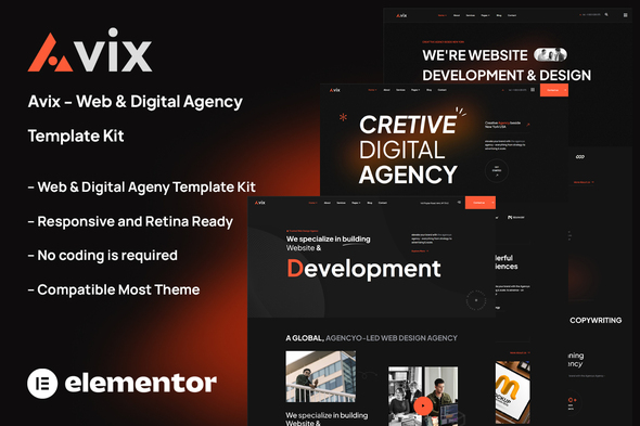 Avix - Web and Digital Agency Template Kit