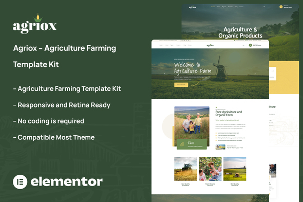 Agriox - Agriculture Farming Template Kit