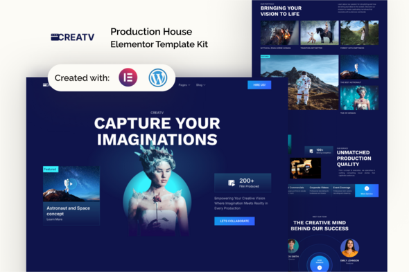Creativi - Production House Elementor Template Kit