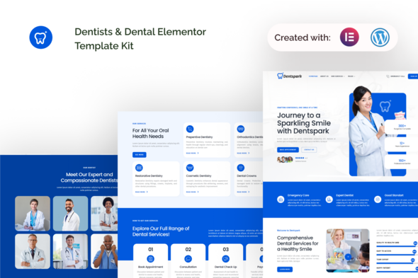 Dentspark - Dentist & Dental Clinic Elementor Template Kit