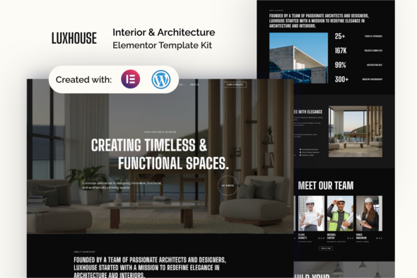 Luxhouse - Interior & Architecture Elementor Template Kit