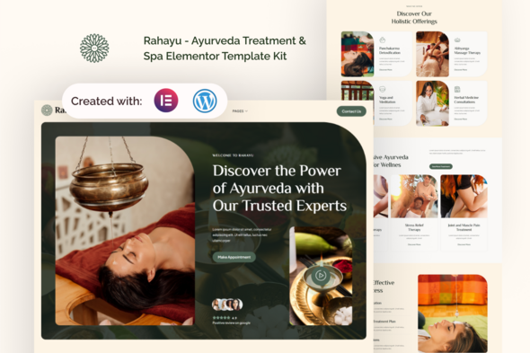 Rahayu - Ayurveda Treatment & Spa Elementor Template Kit