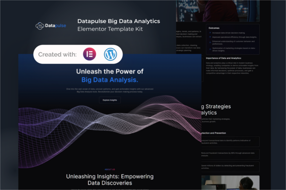 Datapulse - Big Data Analytics Elementor Pro Template Kit