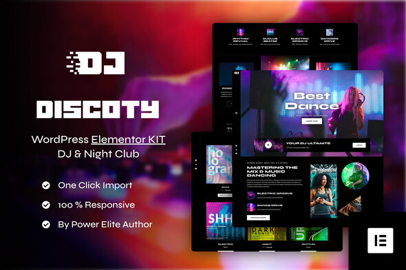 Discoty - DJ & Night Club Elementor Pro Template Kit