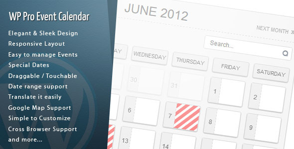 Wordpress Pro Event Calendar