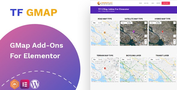 Google Maps addon - widget for Elementor