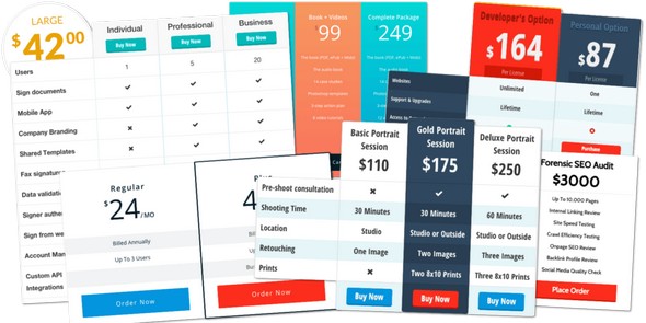 Easy Pricing Tables Premium