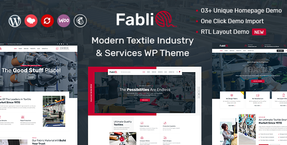 Fablio - Textile Industry WordPress Theme
