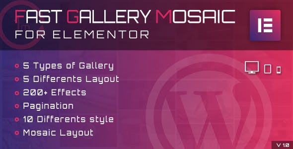 Fast Gallery Mosaic for Elementor