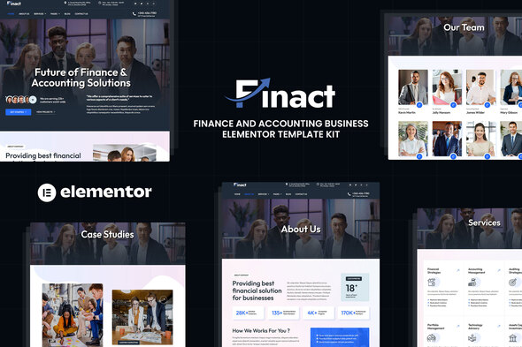 Finact - Finance & Accounting Business Elementor Template Kit