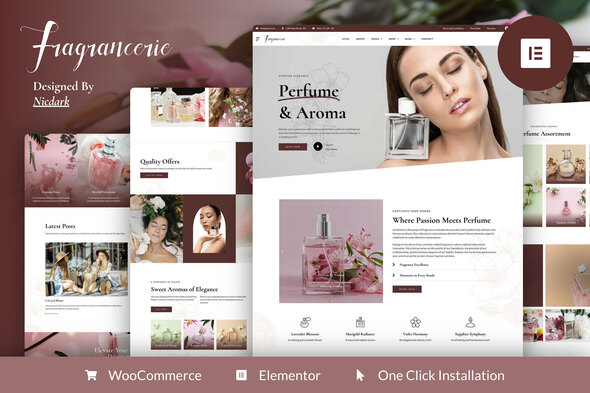 Fragrancerie - Perfume & Cosmetic Shop Elementor Pro Template Kit