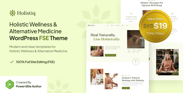 Holistiq – Holistic Wellness & Alternative Medicine FSE WordPress Theme
