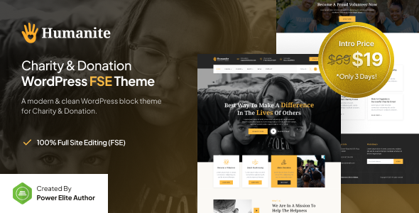 Humanite – Charity & Donation FSE WordPress Theme