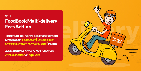 FoodBook Multi-delivery Fees Add-on