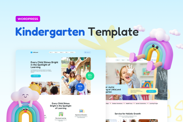 LittleLand – Kindergarten Template Elementor Pro Template Kit