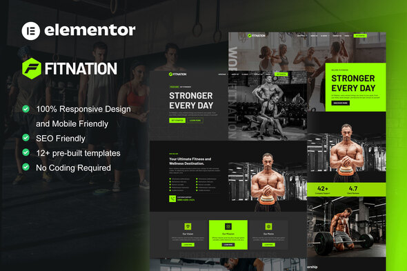 FitClass - Gym & Fitness Elementor Template Kit