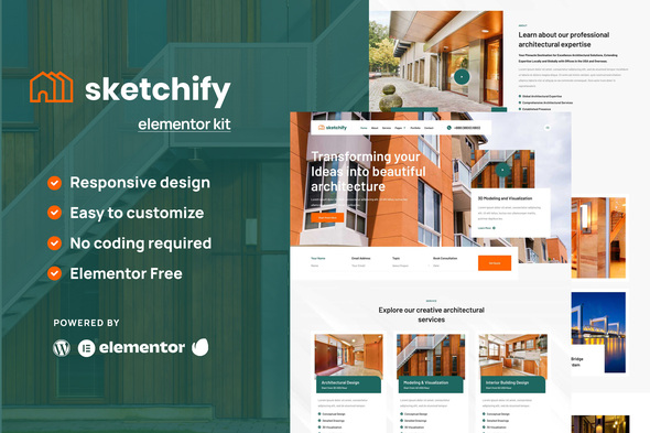 Sketchify - Architecture & Construction Service Elementor Template Kit