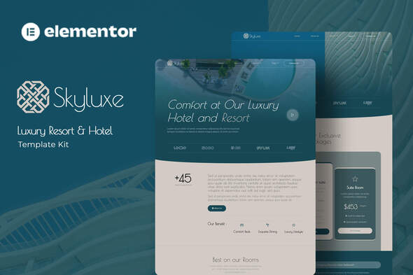 Skyluxe - Luxury Resort & Hotel Elementor Template Kit