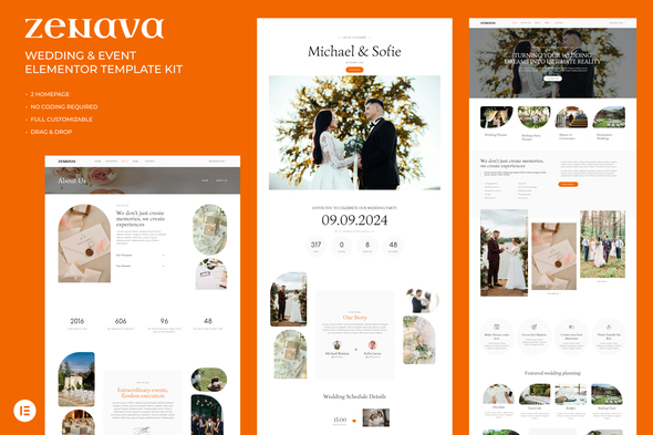 Zenava - Wedding & Event Elementor Template Kit