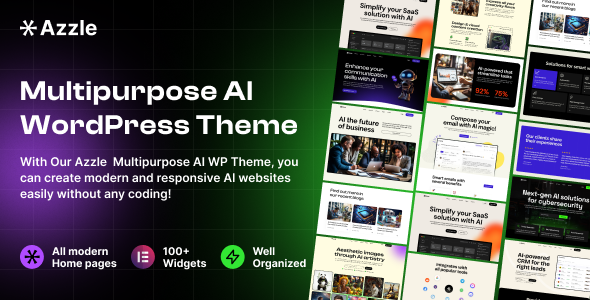 Azzle - AI Technology & Startup Business WordPress Theme