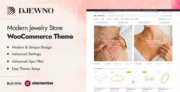 Djewno - Jewelry Store WooCommerce WordPress Theme