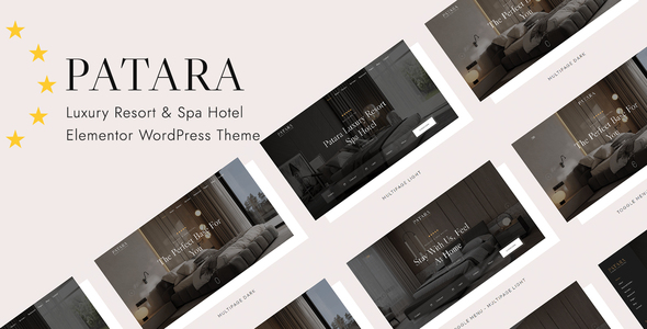 Patara - Luxury Resort & Spa Hotel Elementor WordPress Theme