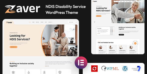 Zaver - NDIS Elderly & Disability Service WordPress Theme